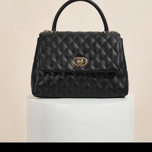 Quitted Chain Satchel Bag